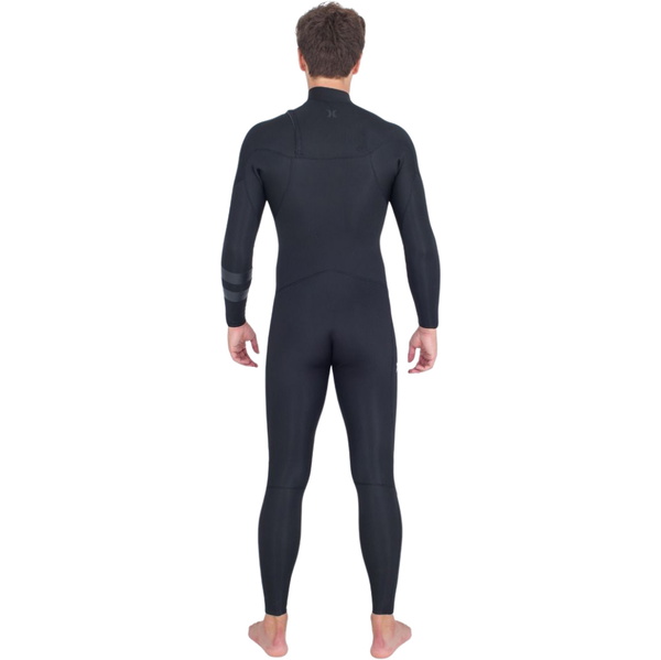 2026 Hurley Mens Air 4/3mm Chest Zip Fato De Mergulho MFS0013413 - Black